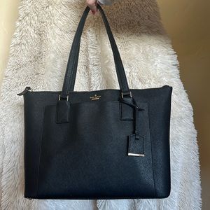 Kate Spade black leather tote